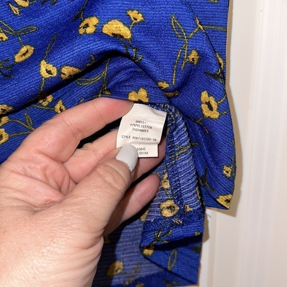 Melloday blue floral tank large ditsy sweet magnolias modest‎ - Picture 5 of 5